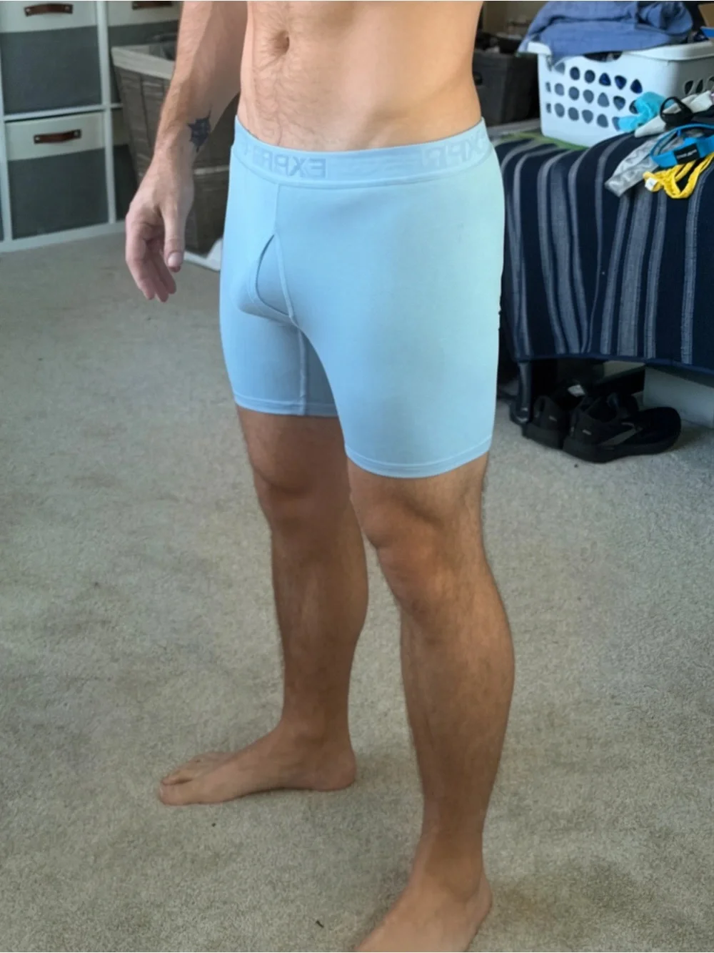 Men's Express Light Blue Performance Boxer Briefs XL